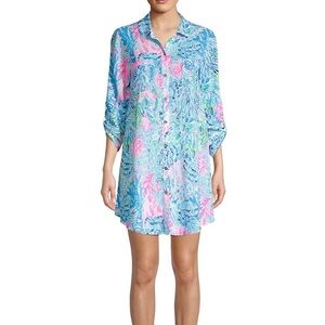 Lilly Pulitzer natalie shirtdress cover up M
